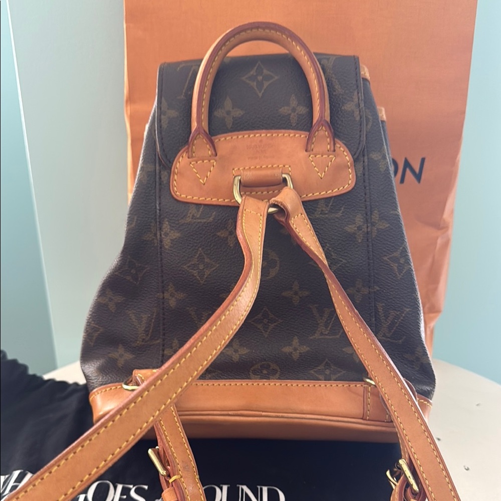 Louis Vuitton Monogram Backpack - Brown with Tan Trim - Picture 6 of 8